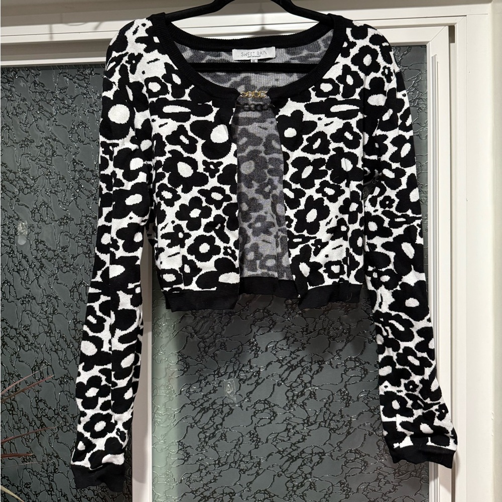 Sweet Rain Monochrome Knit Sweater